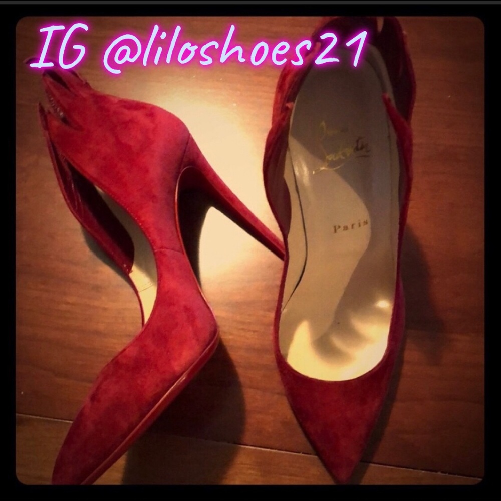 Christian Louboutin Victorina 100 Suede Pumps